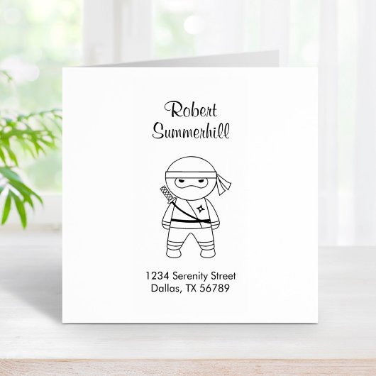 リトル忍者戦士の住所 ラバースタンプ