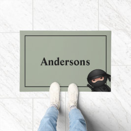 リトル忍者戦士オンセージグリーン ドアマット