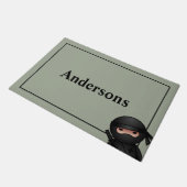 リトル忍者戦士オンセージグリーン ドアマット (アングル)