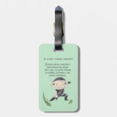 リトル忍者戦士 – 追加名前をカスタムする 子供へ ラゲッジタグ (裏面縦)