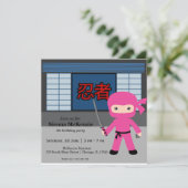 リトル忍者誕生日テーマ 招待状 (スタンド正面)