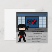 リトル忍者誕生日テーマ 招待状 (正面/裏面)