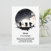 リトル忍者誕生日招待状 招待状 (スタンド正面)