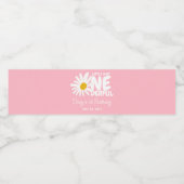 リトル恋しく思ア・ワンダーフル可愛いピンクデイジー1歳 ペットボトルラベル (シングルラベル)