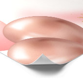 リトル恋しく思ア・ワンダーフル・ピンクフローラ誕生日ポスター ポスター (角)