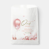 リトル恋しく思ア・ワン・ダーフル・ピンク・フローラ1st誕生日 フェイバーバッグ (正面)