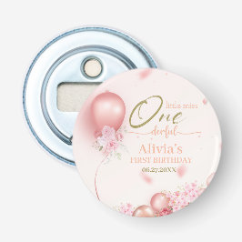 リトル恋しく思ア・ワン・ダーフル・ピンク・フローラ1st誕生日 栓抜き