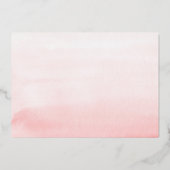 リトル恋しく思ア・ワン・ダーフル・ピンク・フローラ1st誕生日 箔招待状 (裏面)