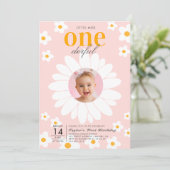 リトル恋しく思オネダフル | フォトフラワー1回目の誕生日 招待状 (スタンド正面)