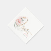 リトル恋しく思オネダーフルかわいいフローラ1st誕生日 スタンダードカクテルナプキン (角)