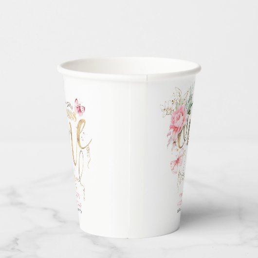 リトル恋しく思オネダーフルかわいいフローラ1st誕生日 紙コップ (右)