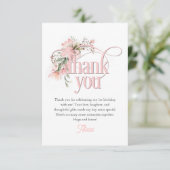 リトル恋しく思オネダーフルエレガントガール1st誕生日 サンキューカード (スタンド正面)