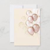 リトル恋しく思オネダーフルクラウンプリンセス第1誕生日 招待状 (裏面)