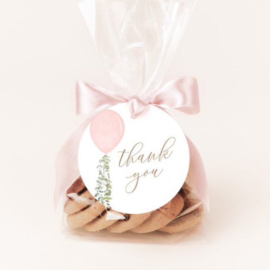 リトル恋しく思オネダーフルピンクバルーン誕生日 フェイバータグ