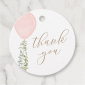 リトル恋しく思オネダーフルピンクバルーン誕生日 フェイバータグ (正面)