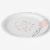 リトル恋しく思オネダーフルピンクバルーン誕生日 ペーパープレート (アングル)