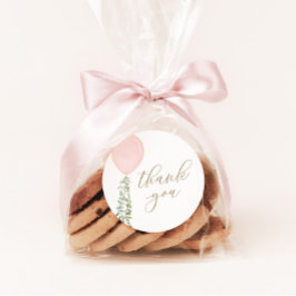 リトル恋しく思オネダーフルピンクバルーン誕生日 ラウンドシール