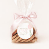 リトル恋しく思オネダーフルピンクバルーン誕生日 ラウンドシール