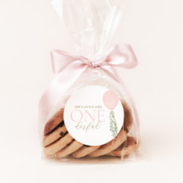 リトル恋しく思オネダーフルピンクバルーン誕生日 ラウンドシール