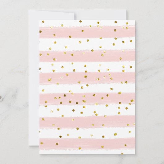 リトル恋しく思オネダーフルピンクフローラ招待状 招待状 (裏面)