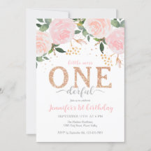 リトル恋しく思オネダーフルファースト誕生日招待状