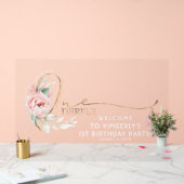 リトル恋しく思オネダーフルフローラ1st誕生日へようこそ アクリルサイン (ウェディング)