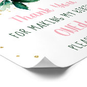 リトル恋しく思オネダーフルボホフローラ誕生日 ポスター (角)