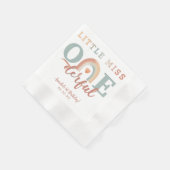 リトル恋しく思オネダーフルボホーレインボー誕生日ナプキン 縁ありカクテルナプキン (角)