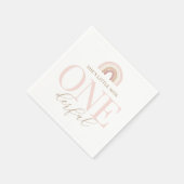 リトル恋しく思オネダーフルボホーレインボー誕生日 スタンダードカクテルナプキン (角)