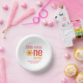 リトル恋しく思オネダーフルレトログルーヴィファースト誕生日 ペーパーボウル (パーティー)