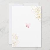 リトル恋しく思オネダーフル日当たりの良いフローラ1st誕生日 招待状 (裏面)