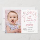 リトル恋しく思オネダーフル最初の誕生日 招待状 (正面)