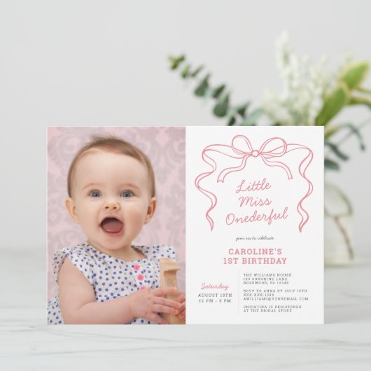 リトル恋しく思オネダーフル最初の誕生日 招待状 (スタンド正面)