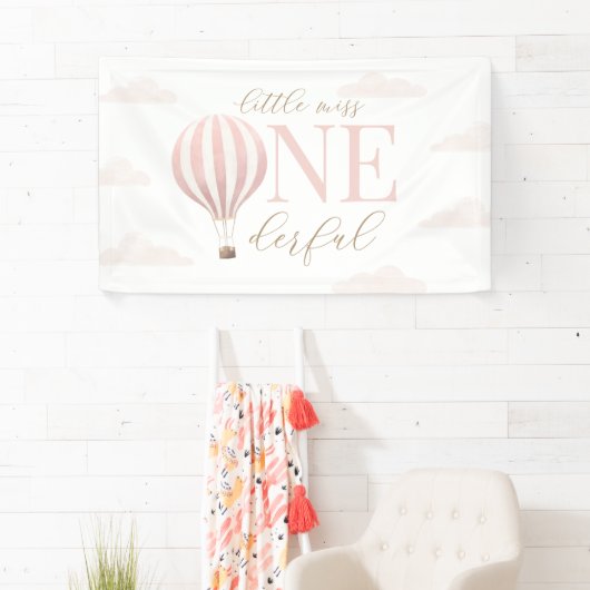 リトル恋しく思オネダーフル熱気球誕生日 横断幕 (インサイチュ)
