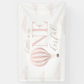 リトル恋しく思オネダーフル熱気球誕生日 横断幕 (縦)