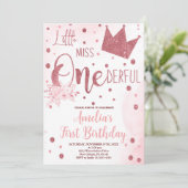 リトル恋しく思オネダーフル誕生日、1歳の誕生日 招待状 (スタンド正面)