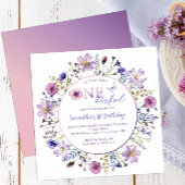 リトル恋しく思オネダーフル野花の誕生日 招待状