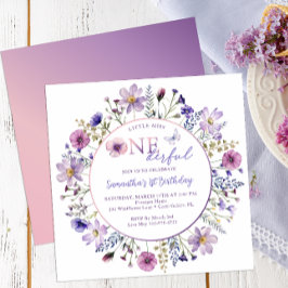 リトル恋しく思オネダーフル野花の誕生日 招待状