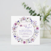 リトル恋しく思オネダーフル野花の誕生日 招待状 (スタンド正面)