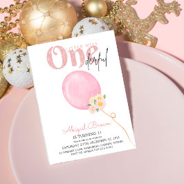 リトル恋しく思オネダーフル1歳の誕生日の招待 招待状