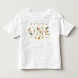 リトル恋しく思オネダーフル1歳の誕生日ガール トドラーTシャツ