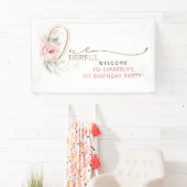 リトル恋しく思オネダーフル1歳の誕生日パーティーへようこそ 横断幕 (インサイチュ)