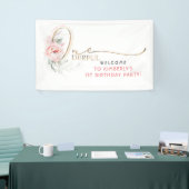 リトル恋しく思オネダーフル1歳の誕生日パーティーへようこそ 横断幕 (トレードショー)