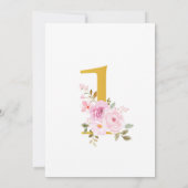 リトル恋しく思オネダーフル1歳の誕生日招待状ガール 招待状 (裏面)