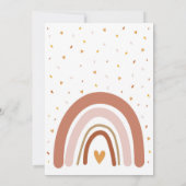 リトル恋しく思オネダーフル1歳の誕生日招待状ボホ 招待状 (裏面)