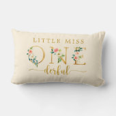 リトル恋しく思オネダーフル1st誕生日ガールデコレーション ランバークッション (裏面)