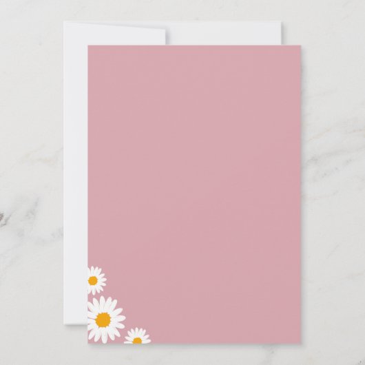 リトル恋しく思オネダーフル1st誕生日3写真デイジー 招待状 (裏面)