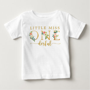 リトル恋しく思オネダーフル1thバースデーティーベビー ベビーTシャツ