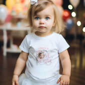 リトル恋しく思オネダーフル、ピンク、ベビーガール1st ベビーTシャツ