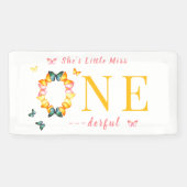 リトル恋しく思オネダーフルBoho Butterfly 1st誕生日 横断幕 (横)